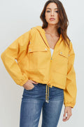 Faux Leather Jacket (Color Mustard - Front View)