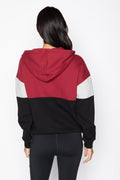 Emi Color Blocked Zip Front Pullover