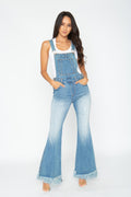 Long Bottom Hem Flare Overall (Color Medium - Front View)